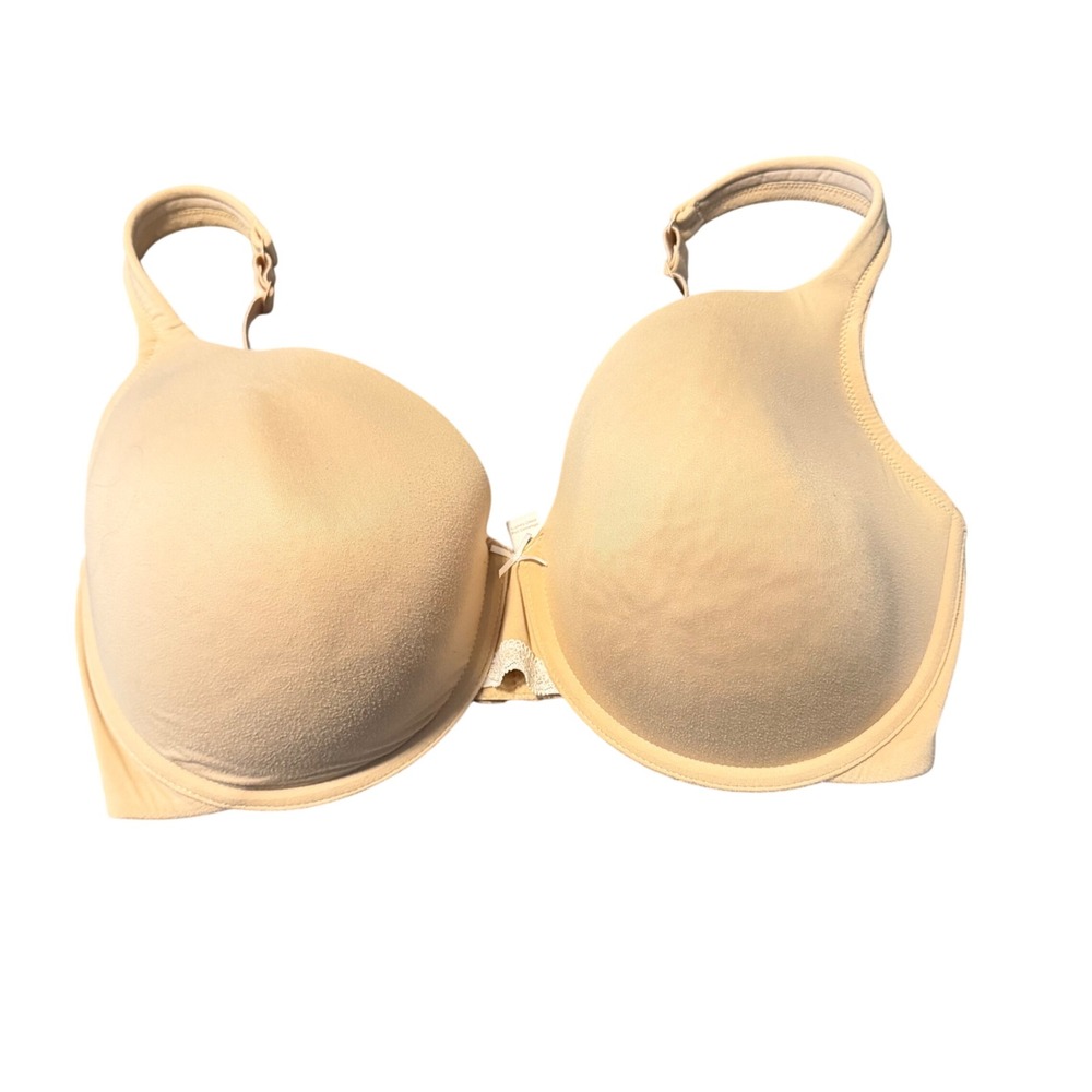 Cacique T-Shirt Bra Beige Nude 40F Full Coverage Underwire Padded Support